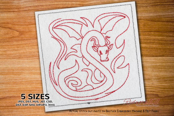 Dragon Creature Redwork: A Hands-On Design Review