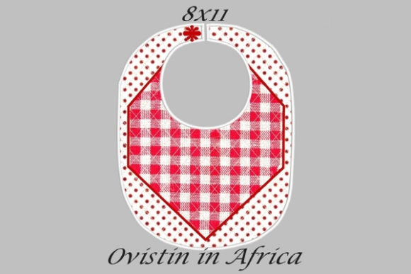 Red Gingham Adorable Baby Bib