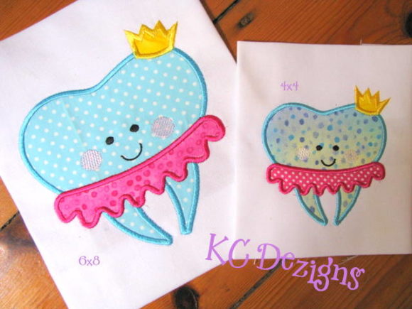 Tutu and Crown Tooth: A Whimsical Embroidery Design for Thoughtful Gifts